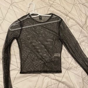Windsor Long Sleeve Sparkly Mesh Top